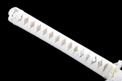 Alternative view of Azurblauer Schnee Silberschuppe - Handgeschmiedetes Katana aus 1045 Kohlenstoffstahl