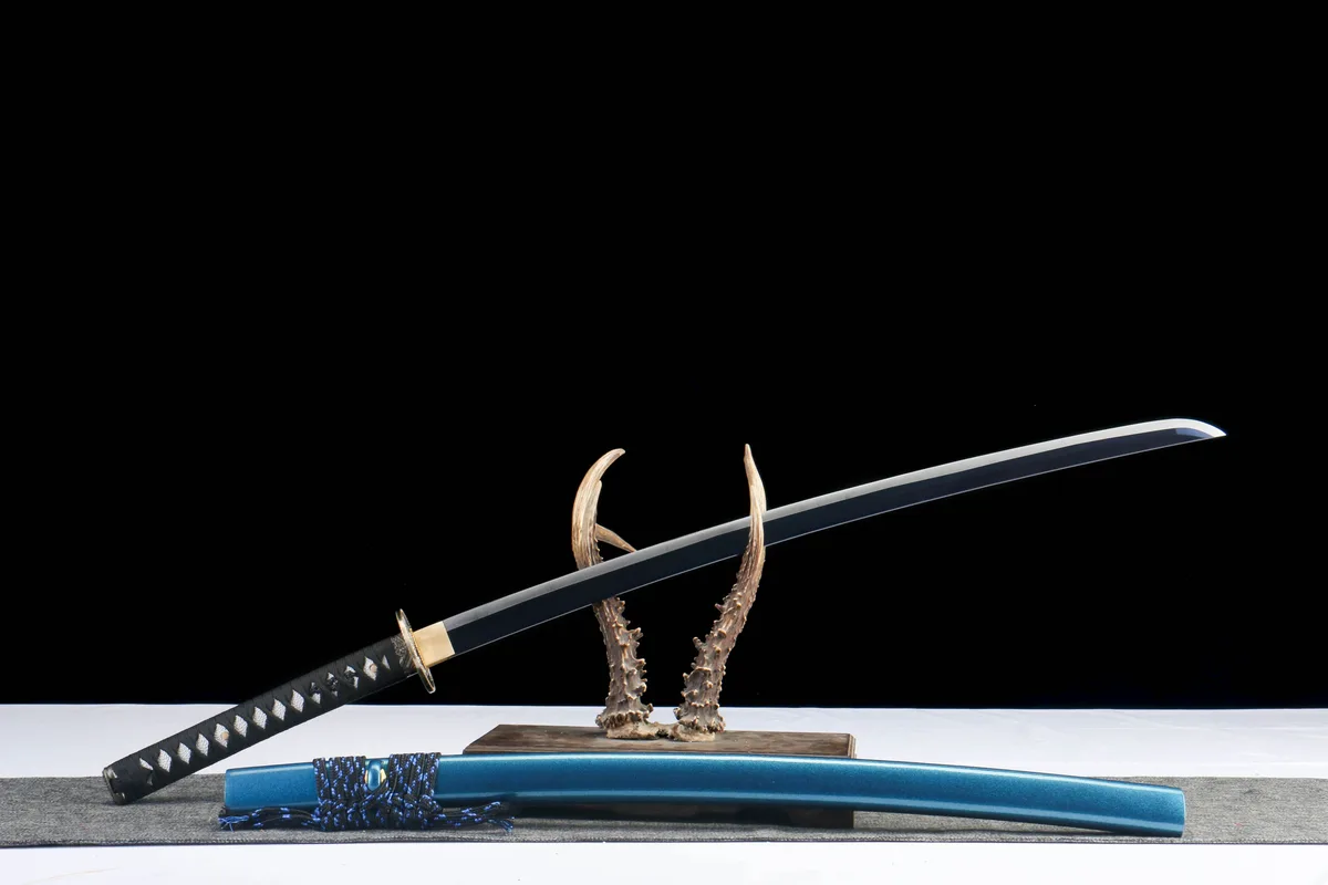 Kranich zwischen Kiefern - Handgeschmiedetes Katana aus 1045 Kohlenstoffstahl - Image 3