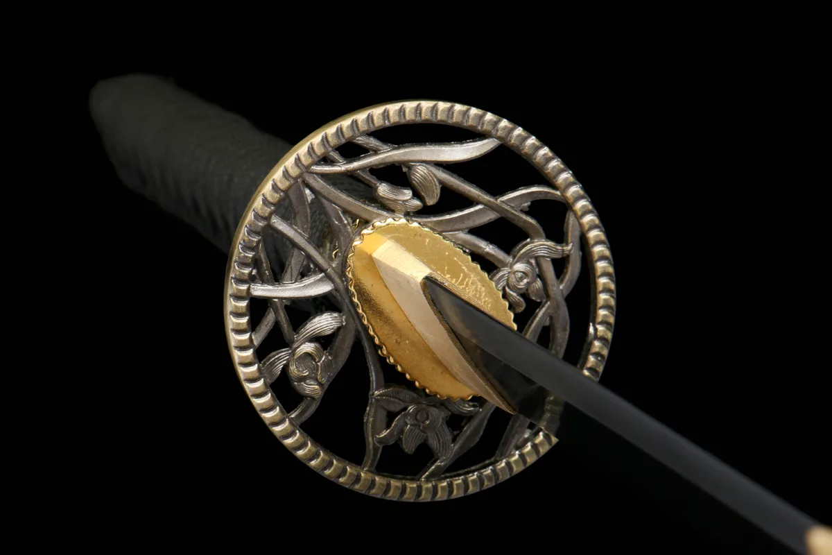Kranich zwischen Kiefern - Handgeschmiedetes Katana aus 1045 Kohlenstoffstahl - Image 4