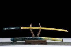 Alternative view of Der Azurblaue Himmel Ruft - Handgeschmiedetes Katana aus 1045 Kohlenstoffstahl