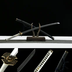 Alternative view of Enma (刀) - Handgeschmiedetes Katana aus 1045 Kohlenstoffstahl