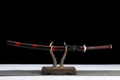 Alternative view of Umarmung der Ewigen Nacht - Handgeschmiedetes Katana aus 1045 Kohlenstoffstahl