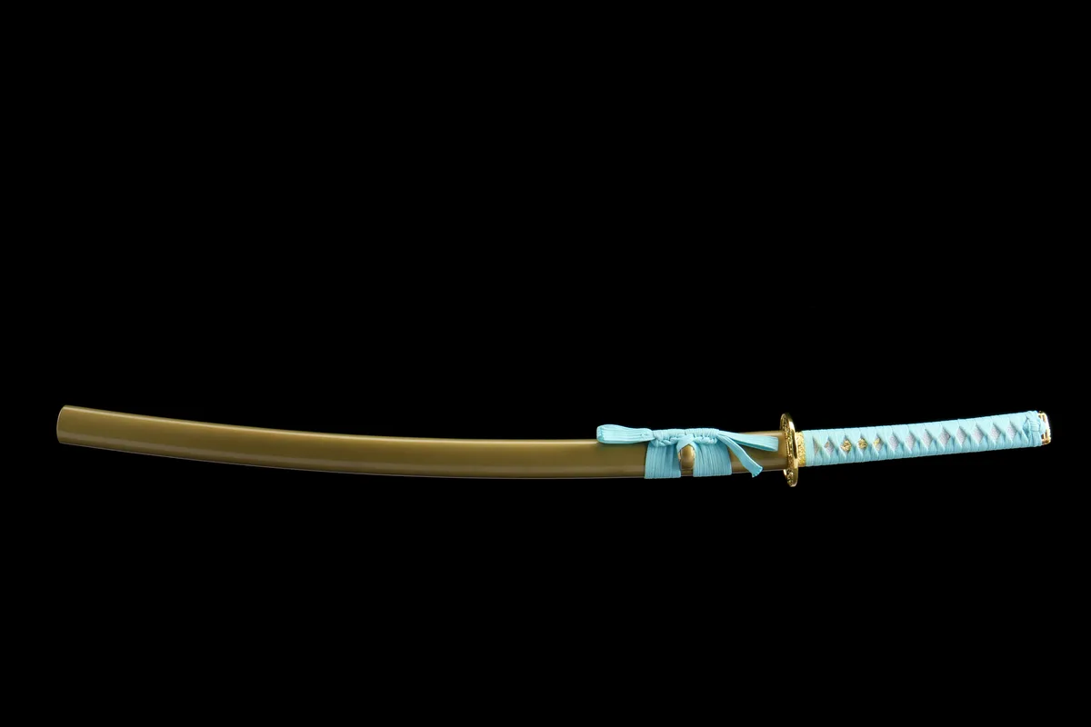 Flüssiges Gold - Handgeschmiedetes Katana aus 1045 Kohlenstoffstahl - Image 9