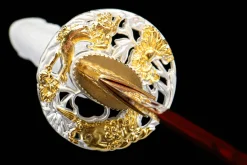 Knochenglühende Lotusblüte - Handgeschmiedetes Katana aus 1045 Kohlenstoffstahl