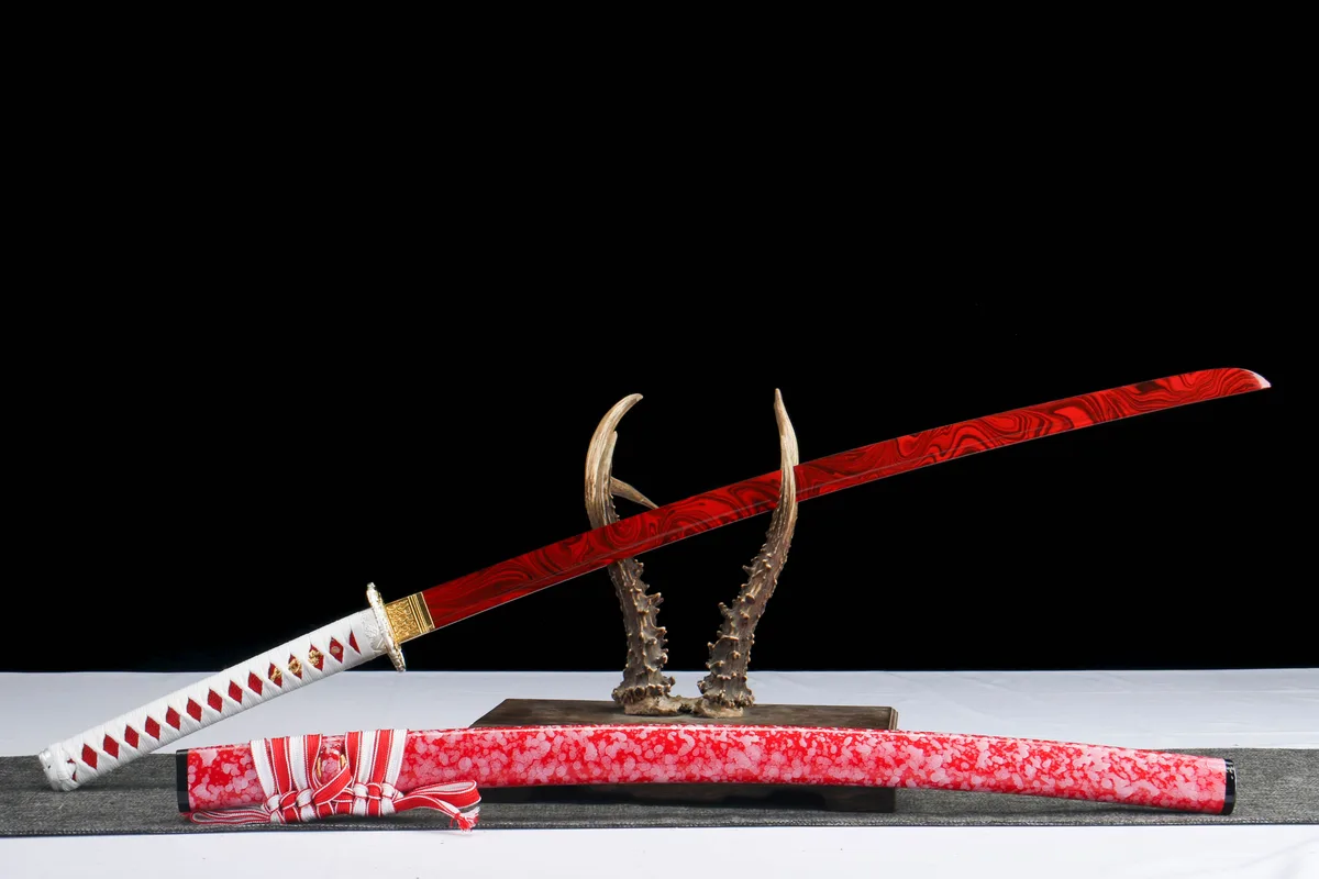 Knochenglühende Lotusblüte - Handgeschmiedetes Katana aus 1045 Kohlenstoffstahl - Image 9