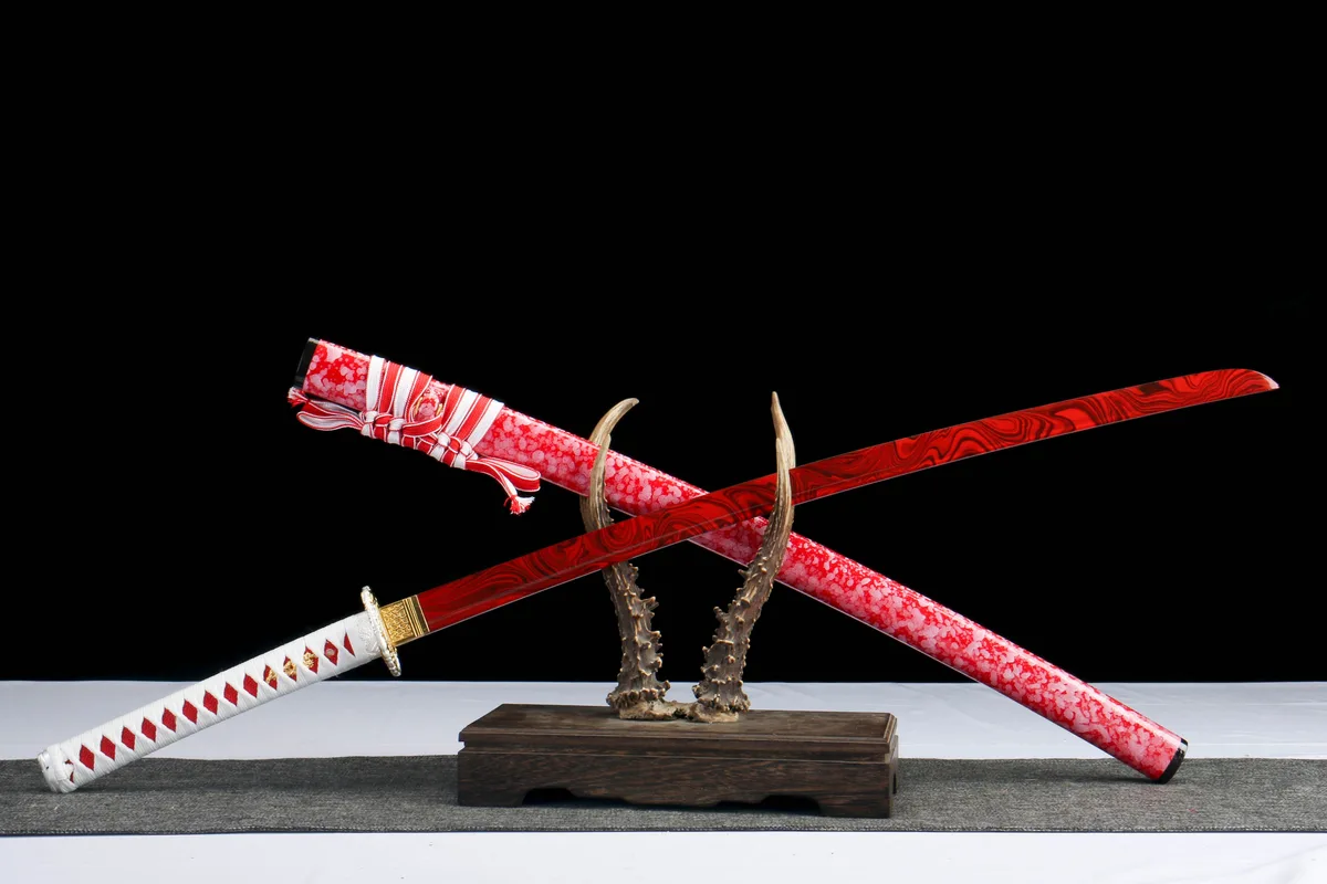 Knochenglühende Lotusblüte - Handgeschmiedetes Katana aus 1045 Kohlenstoffstahl - Image 8
