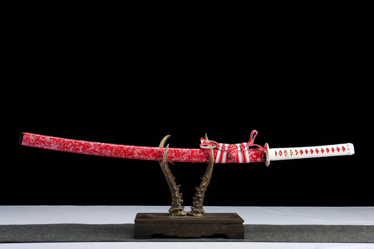 Knochenglühende Lotusblüte - Handgeschmiedetes Katana aus 1045 Kohlenstoffstahl - Image 6