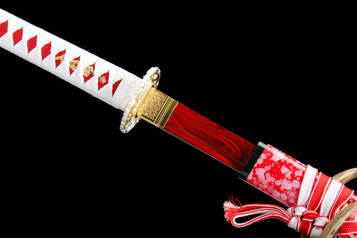 Knochenglühende Lotusblüte - Handgeschmiedetes Katana aus 1045 Kohlenstoffstahl - Image 5