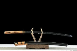 Alternative view of Nachtgeist - Handgeschmiedetes Katana aus 1045 Kohlenstoffstahl