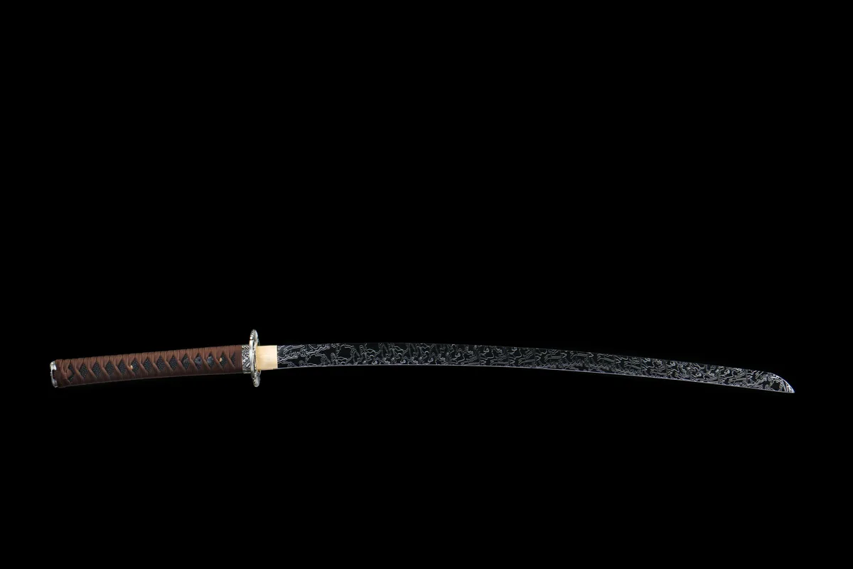 Untergang der Stadt - Handgeschmiedetes Katana aus 1045 Kohlenstoffstahl - Image 12