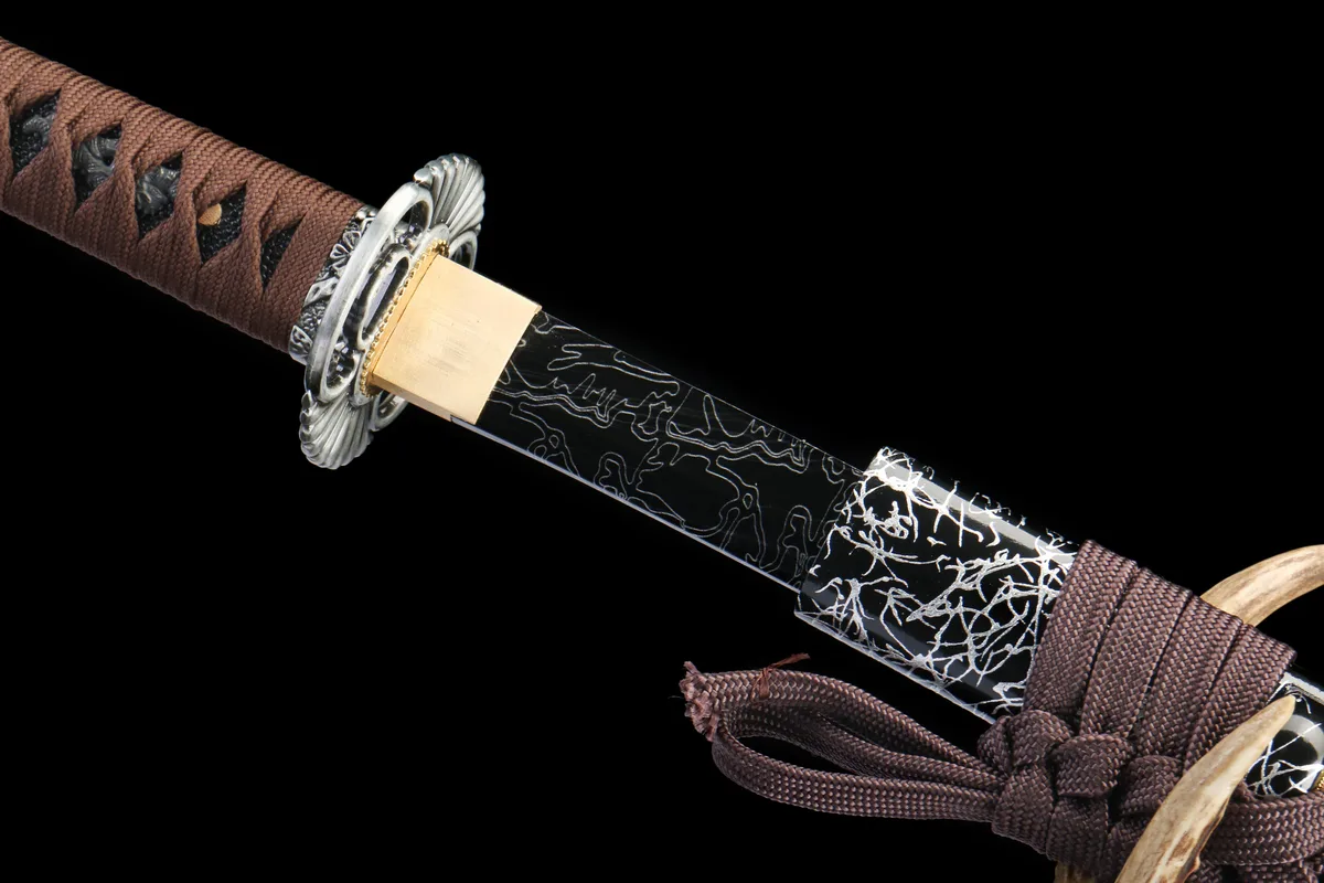 Untergang der Stadt - Handgeschmiedetes Katana aus 1045 Kohlenstoffstahl - Image 8