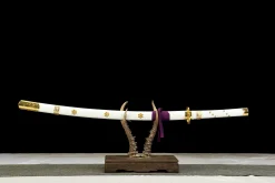Weißer Himmelsbote - Handgeschmiedetes Katana aus 1045 Kohlenstoffstahl