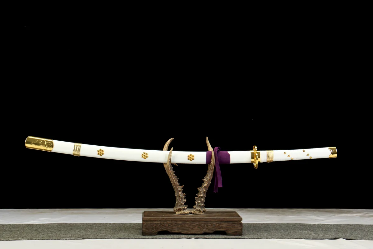 Weißer Himmelsbote - Handgeschmiedetes Katana aus 1045 Kohlenstoffstahl