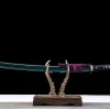 Azurblaues Tiefengold - Handgeschmiedetes Katana aus 1065 Kohlenstoffstahl