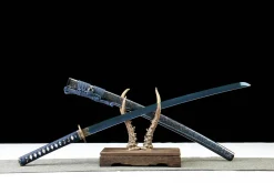 Alternative view of Azurflut - Handgeschmiedetes Katana aus 1065 Kohlenstoffstahl