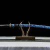 Azurner Sturm - Handgeschmiedetes Katana aus 1065 Kohlenstoffstahl