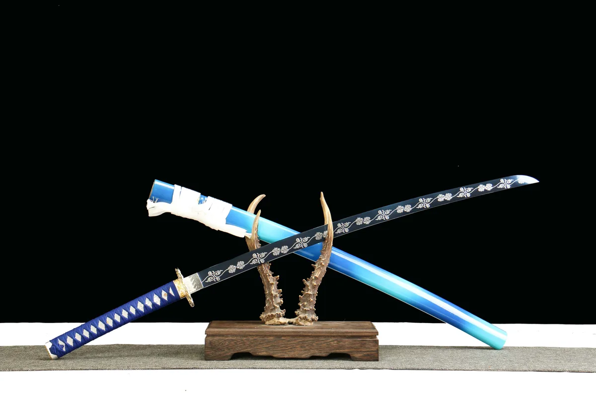 Blaue Flamme - Handgeschmiedetes Katana aus 1065 Kohlenstoffstahl - Image 6
