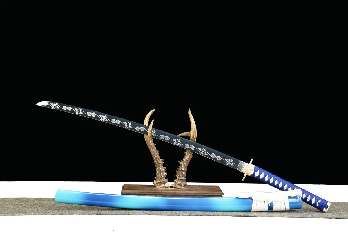 Blaue Flamme - Handgeschmiedetes Katana aus 1065 Kohlenstoffstahl - Image 7