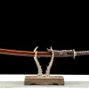 Crimson Flame (天绝) - Handgeschmiedetes Katana aus 1065 Kohlenstoffstahl