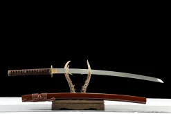 Alternative view of Dunkle Klinge - Handgeschmiedetes Katana aus 1065 Kohlenstoffstahl