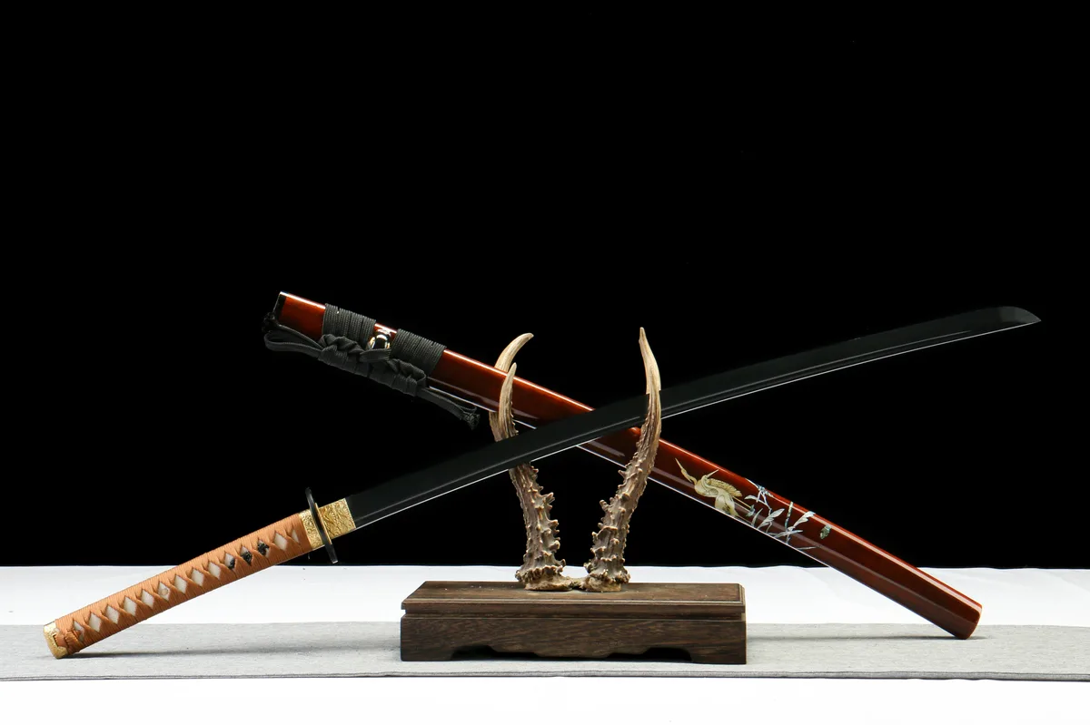 Dunkler Kranich - Handgeschmiedetes Katana aus 1065 Kohlenstoffstahl - Image 8