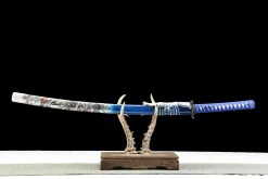 Frostschatten - Handgeschmiedetes Katana aus 1065 Kohlenstoffstahl