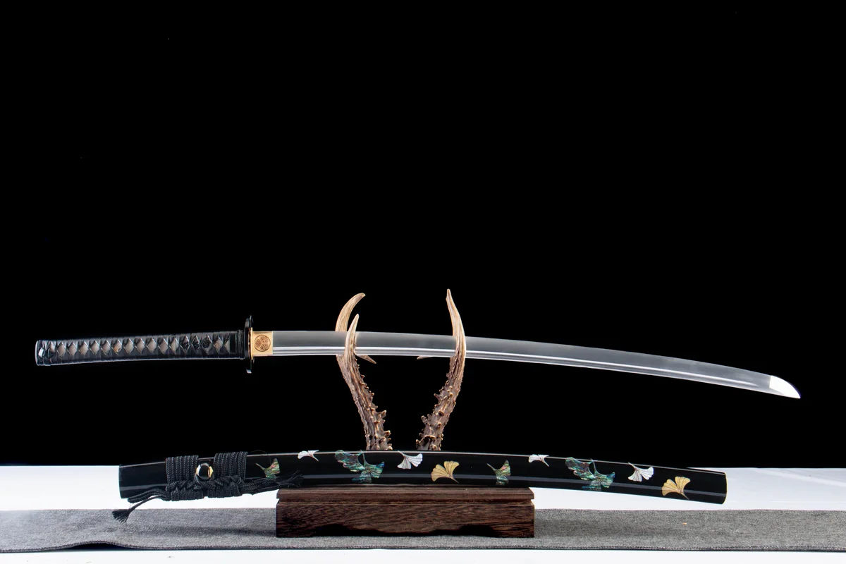 Ginkgos letztes Licht - Handgeschmiedetes Katana aus 1065 Kohlenstoffstahl - Image 5