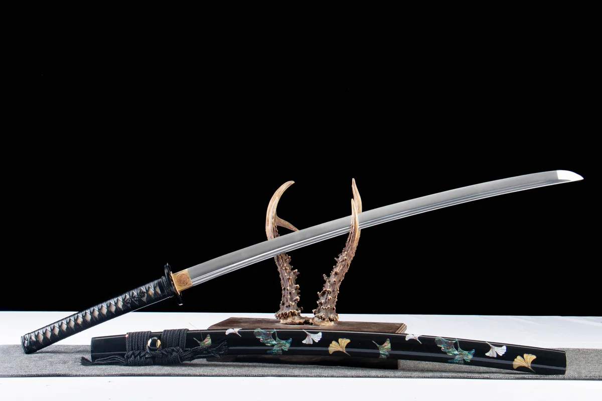 Ginkgos letztes Licht - Handgeschmiedetes Katana aus 1065 Kohlenstoffstahl - Image 6