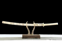 Jadegrüne Kälteklinge - Handgeschmiedetes Katana aus 1065 Kohlenstoffstahl