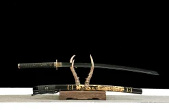 Alternative view of Jadeschatten - Handgeschmiedetes Katana aus 1065 Kohlenstoffstahl