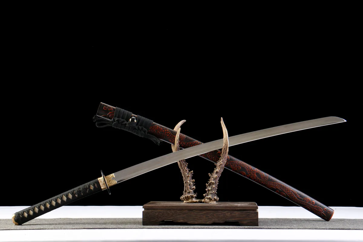 Karmesiner Himmelsdrache - Handgeschmiedetes Katana aus 1065 Kohlenstoffstahl - Image 8