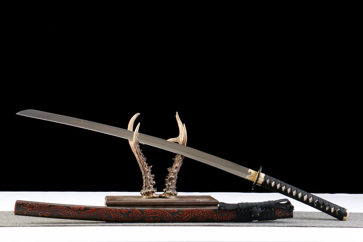 Karmesiner Himmelsdrache - Handgeschmiedetes Katana aus 1065 Kohlenstoffstahl - Image 9