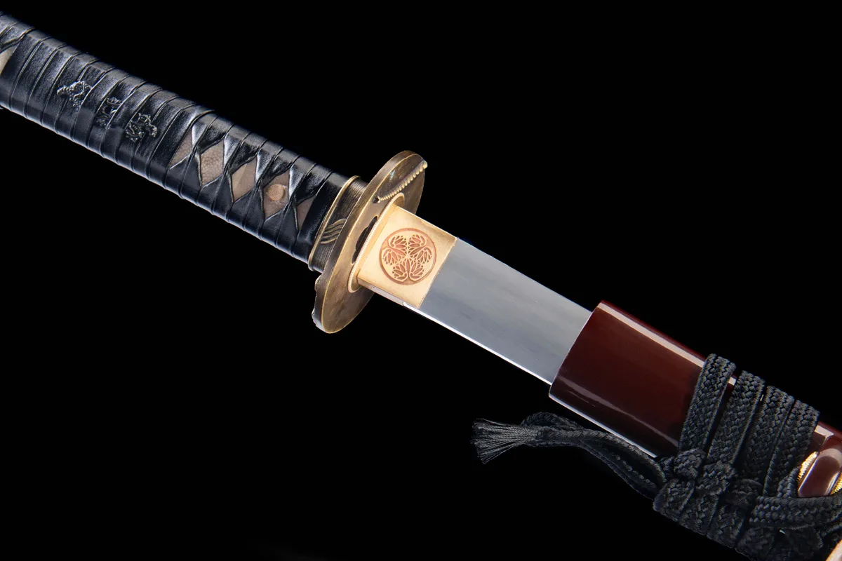 Roter Nachtwandler - Handgeschmiedetes Katana aus 1065 Kohlenstoffstahl
