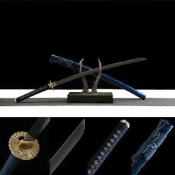 Alternative view of Schwarzer Drache - Handgeschmiedetes Katana aus 1065 Kohlenstoffstahl