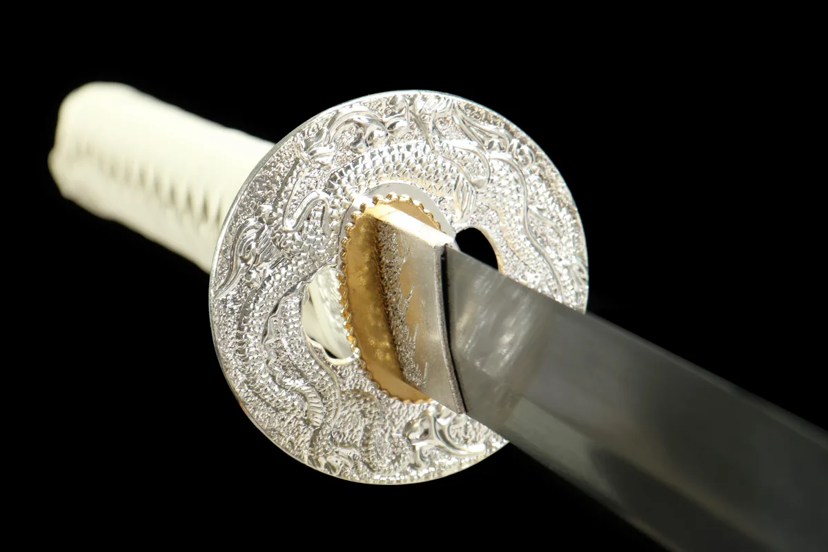 Silberfrost - Handgeschmiedetes Katana aus 1065 Kohlenstoffstahl - Image 8