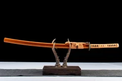 Alternative view of Spurloser Schnitt - Handgeschmiedetes Katana aus 1065 Kohlenstoffstahl