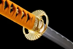 Alternative view of Stählerner Mond - Handgeschmiedetes Katana aus 1065 Kohlenstoffstahl