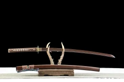Alternative view of Stille Klinge - Handgeschmiedetes Katana aus 1065 Kohlenstoffstahl