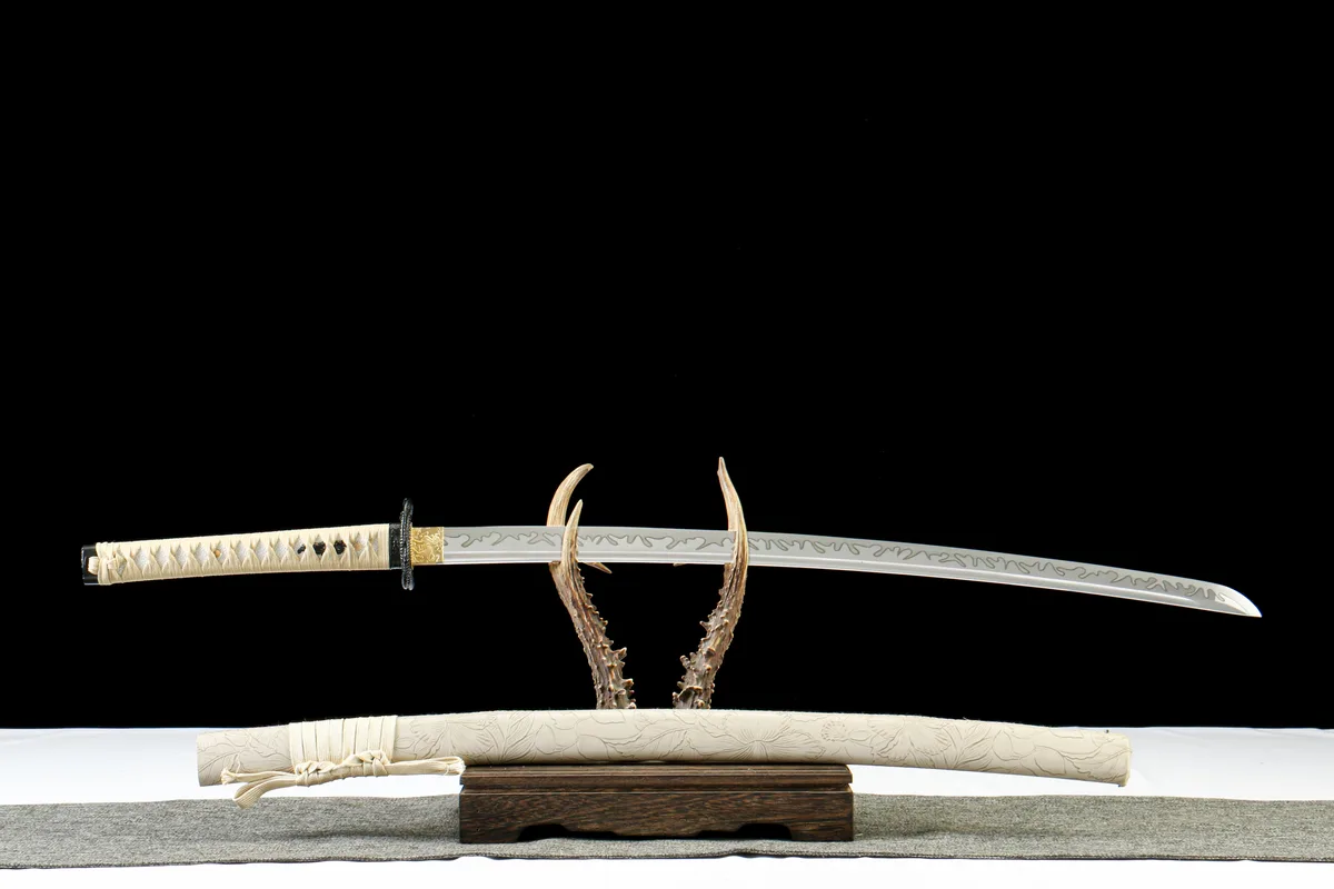 Stille Orchidee - Handgeschmiedetes Katana aus 1065 Kohlenstoffstahl