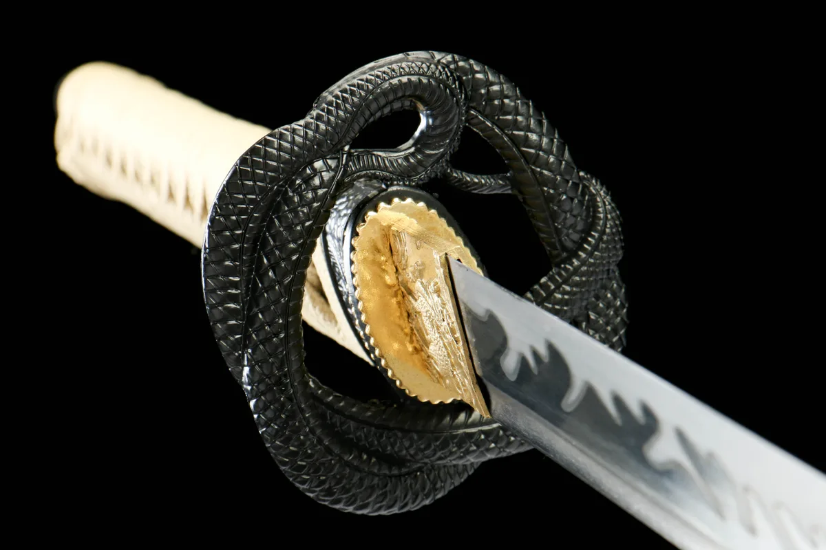 Stille Orchidee - Handgeschmiedetes Katana aus 1065 Kohlenstoffstahl - Image 14
