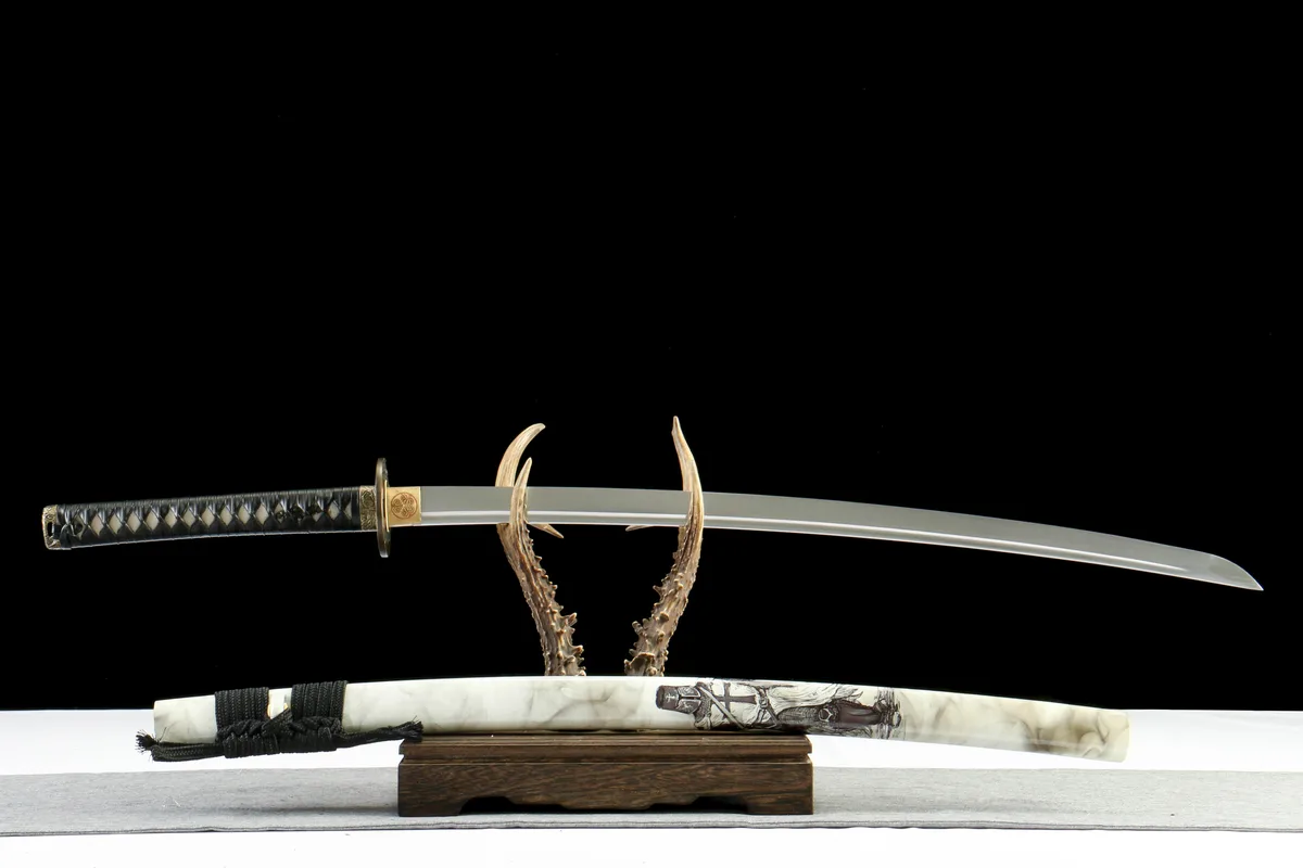 Weißer Bambus - Handgeschmiedetes Katana aus 1065 Kohlenstoffstahl - Image 3