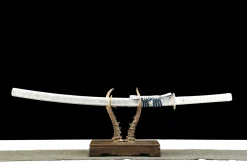 Weißer Jade - Handgeschmiedetes Katana aus 1065 Kohlenstoffstahl