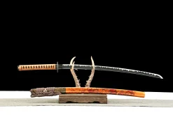 Alternative view of Wüstenjäger - Handgeschmiedetes Katana aus 1065 Kohlenstoffstahl