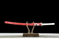 Zürnende Flamme - Handgeschmiedetes Katana aus 1065 Kohlenstoffstahl
