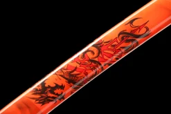 Alternative view of Urchaos - Handgeschmiedetes Katana aus 1095 Hochkohlenstoffstahl