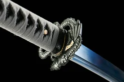 Alternative view of Hohles Blau - Handgeschmiedetes Katana aus 65Mn Spring Steel