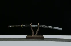 Klinge des Frostreichen Mondes - Handgeschmiedetes Katana aus 65Mn Spring Steel