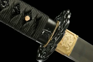 Alternative view of Scharlachroter Phantom - Handgeschmiedetes Katana aus 65Mn Spring Steel