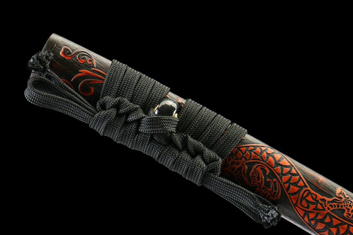 Hieb der Finsteren Nacht - Handgeschmiedetes Katana aus Carbon Steel - Image 10