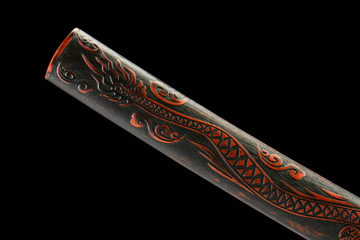 Hieb der Finsteren Nacht - Handgeschmiedetes Katana aus Carbon Steel - Image 14